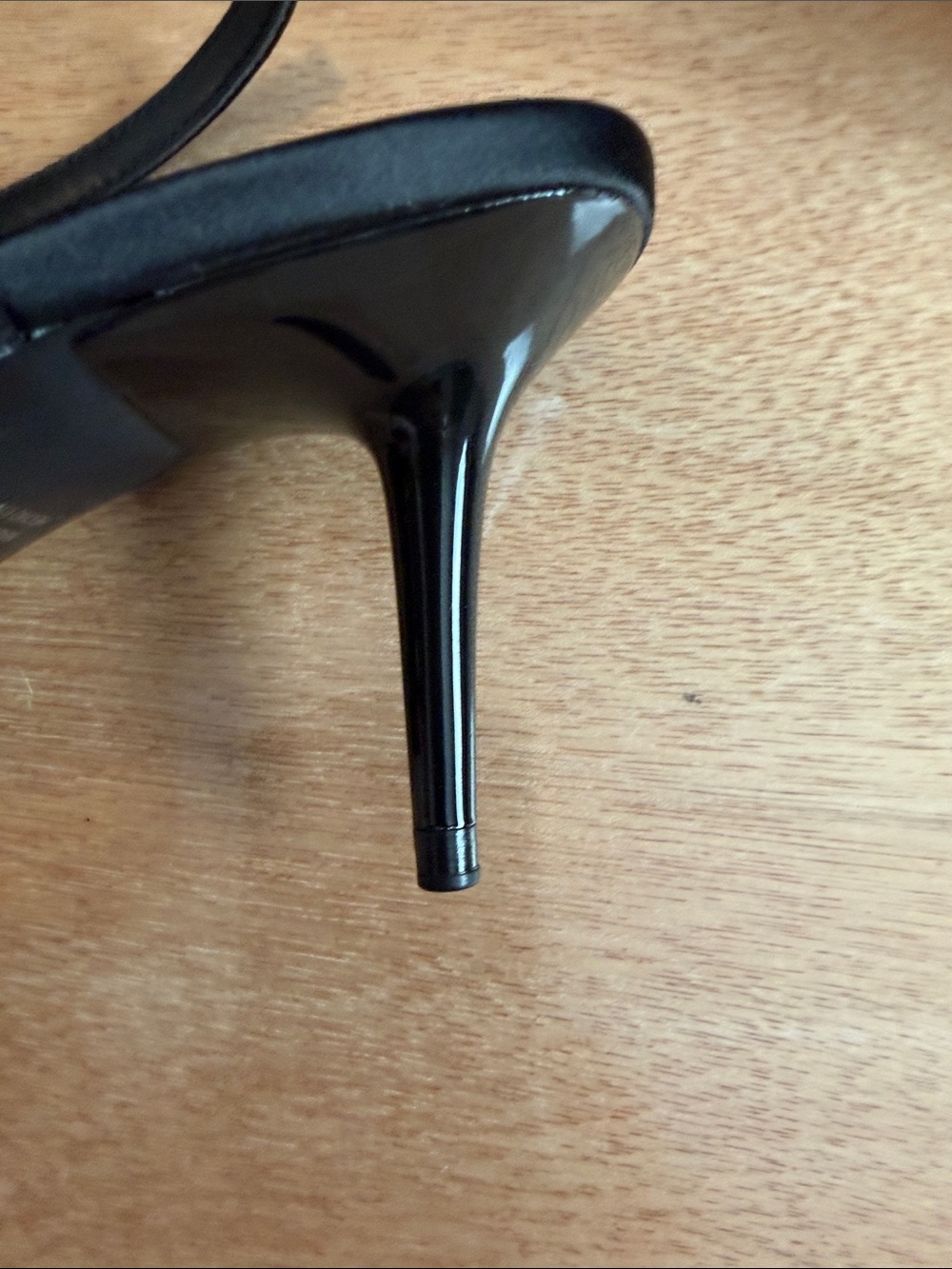 Zara Black Strappy Satin Sandals with Bow Detail - Picture 7 of 8